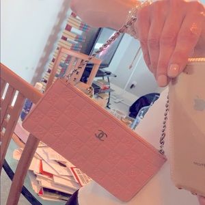 Authentic Chanel Pale Pink Clutch